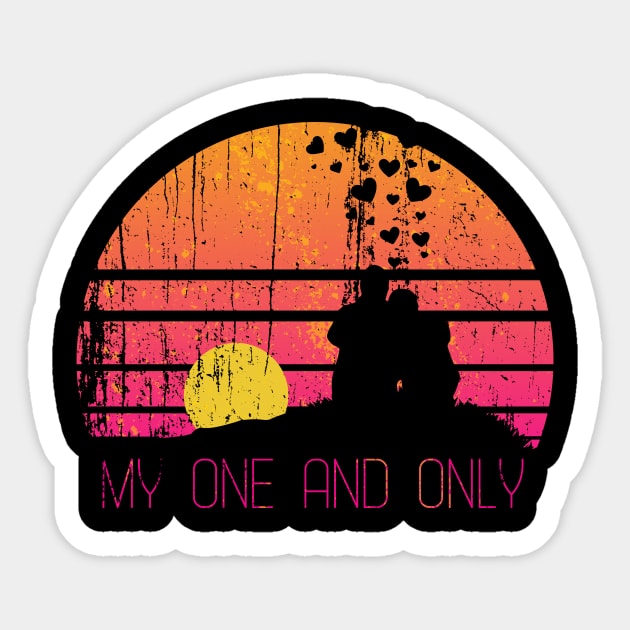 Funny valentines day cute design for couples My one and only Sticker by Goldewin